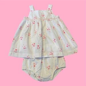 Carter's White and Pink Floral 12 month old outfit